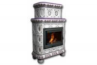 Камин КимрПечь Медальон пристенный двухярусный Ирисы