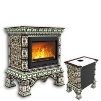 КимрПечь Изразцовая печь Кострома пристенный Ноябрь (топка: Ладья-700) (топка: Ладья-700)