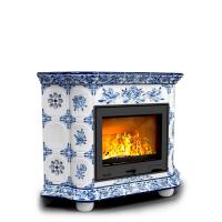 КимрПечь Прованс угловой Дельфт. Камин для отопления дома (топка: Ладья-600)