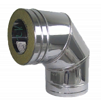 Отвод сэндвич КПД 90° кожух нержавеющий