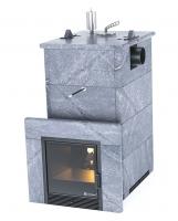 Печь для бани ИзиСтим Анапа в полноценном кожухе Талькохлорит с боковым подключением