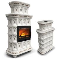 КимрПечь Истра центральный двухъярусный Прованс (комплектация: Облицовка для топок Ладья-700, Erik-700)