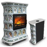 КимрПечь Истра пристенный Фантазия (комплектация: Облицовка для топок Ладья-700, Erik-700)