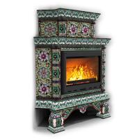 КимрПечь Изразцовая печь Кострома угловой двухъярусный Апрель (топка: Ладья-600)