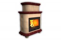 Камин КимрПечь Прованс пристенный двухъярусный Вишня
