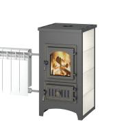 Печь-камин ВЕЗУВИЙ ПК-01(270) с плитой и Т/О беж.