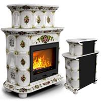 КимрПечь Прованс пристенный двухъярусный Лето (топка: Ладья-600) (топка: Ладья-600)