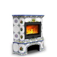 КимрПечь Прованс с дровником угловой Луг (топка: Ладья-700)