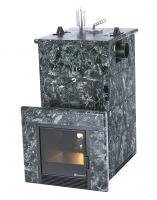 Печь для бани ИзиСтим Анапа в полноценном кожухе Пироксенит с боковым подключением