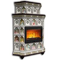 КимрПечь Истра угловой двухъярусный Муха (комплектация: Облицовка для топки МЛ 700)