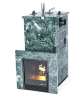 Печь для бани ИзиСтим Сочи М2 в полноценном кожухе Змеевик с боковым подключением