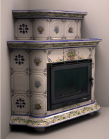 Камин КимрПечь Прованс угловой двухъярусный Луг