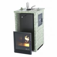 Печь для бани ИзиСтим Сочи М2 в трехстороннем кожухе Жадеит