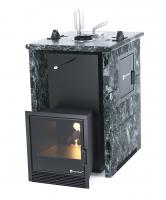 Печь для бани ИзиСтим Анапа М2 в трехстороннем кожухе Пироксенит