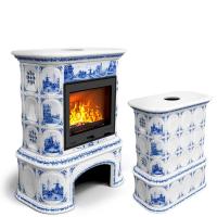 КимрПечь Прованс с дровником центральный Голландия (топка: Ладья-600)