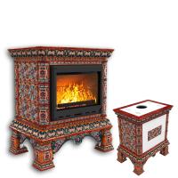 КимрПечь Изразцовая печь Кострома центральный Сентябрь (топка: Ладья-600) (топка: Ладья-600)
