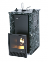 Печь для бани ИзиСтим Сочи М2 в трехстороннем кожухе Пироксенит