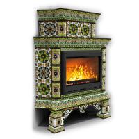 КимрПечь Изразцовая печь Кострома угловой двухъярусный Июль (топка: Ладья-600)