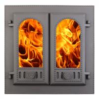 Дверка Рубцовск ДК-6С каминная двухстворчатая Горница окрашенная 500*500