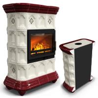 КимрПечь Истра пристенный Вишня (комплектация: Ладья-700)