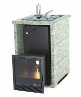 Печь для бани ИзиСтим Анапа в трехстороннем кожухе Жадеит с открытым верхом
