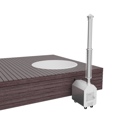 Купель BONDARSPA встраиваемая в террасу. Полное погружение.