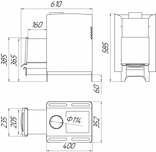 Печь Варвара Банник удлиненная топка