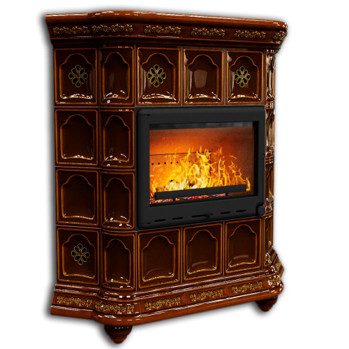 КимрПечь Истра угловой Каштан (комплектация: Облицовка для топки МЛ 700)