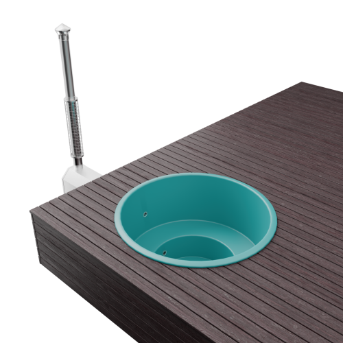 Купель BONDARSPA встраиваемая в террасу. Полное погружение.