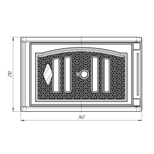 Дверка ПроМеталл поддувальная Арктика 340*210
