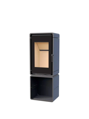 Печь-камин АСТОВ ASTOV КУБ ПК 4581 на дровнике