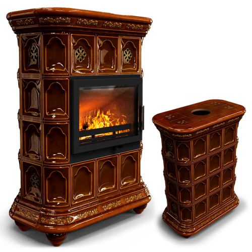 КимрПечь Истра центральный Каштан (комплектация: Ладья-600)