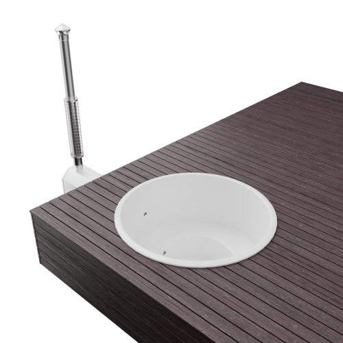 Купель BONDARSPA встраиваемая в террасу. Полное погружение.