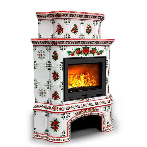 КимрПечь Прованс с дровником угловой двухъярусный Маки (топка: Ладья-700)