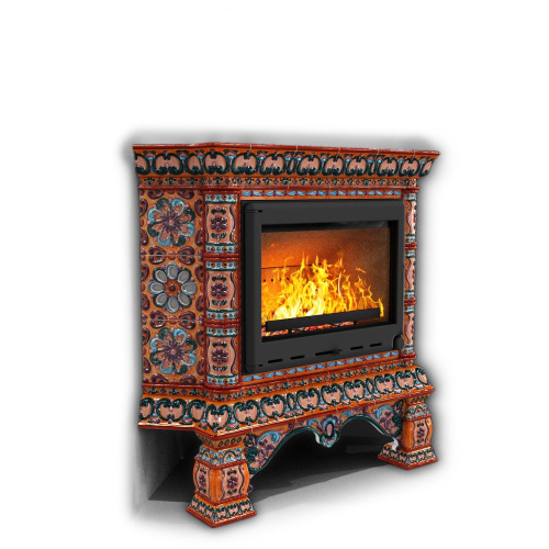 КимрПечь Изразцовая печь Кострома угловой Сентябрь (топка: Ладья-700)