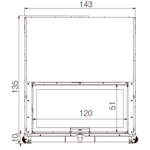 Топка Edilkamin WINDO 120 N BIANCO (футеровка белого цвета)	