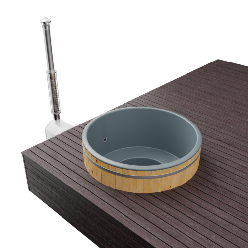 Купель БОНДАРСПА (BONDARSPA) встраиваемая в террасу. Не полное погружение.