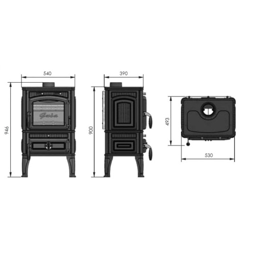 Печь-камин Гуча Лава Термо (Guca Lava Thermo)