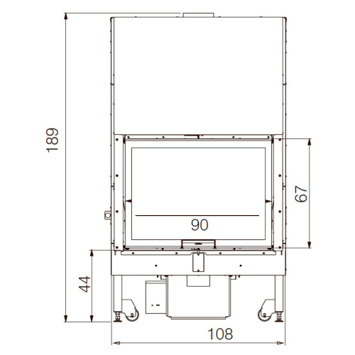 Топка Edilkamin BLOKK 90 V BIANCO (белая футеровка, принудительная вентиляция))
