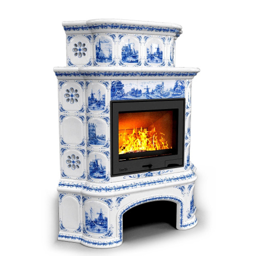 КимрПечь Прованс с дровником угловой двухъярусный Голландия (топка: Ладья-600)