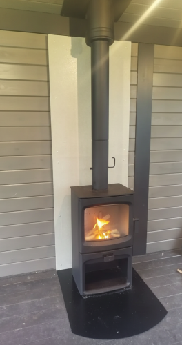 печь-камин АЛИСА под КЛЮЧ (+дымоход ПРЯМОЙ, огнезащита, монтаж, доставка)
