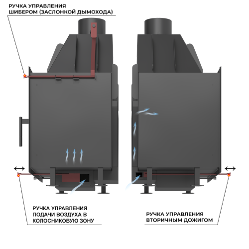 Камин АСТОН (ASTON)  Вертикаль «БРАН» Н-1346 Талькохлорит