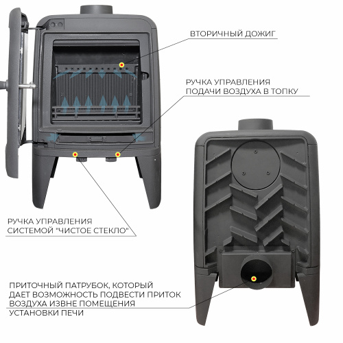 Печь-камин ЭВЕРЕСТ (EVEREST)   M7