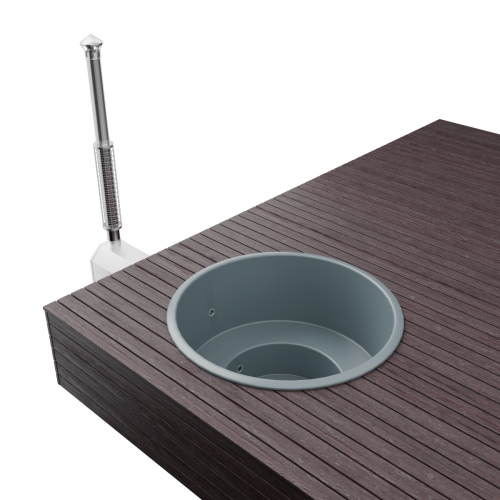 Купель BONDARSPA встраиваемая в террасу. Полное погружение.